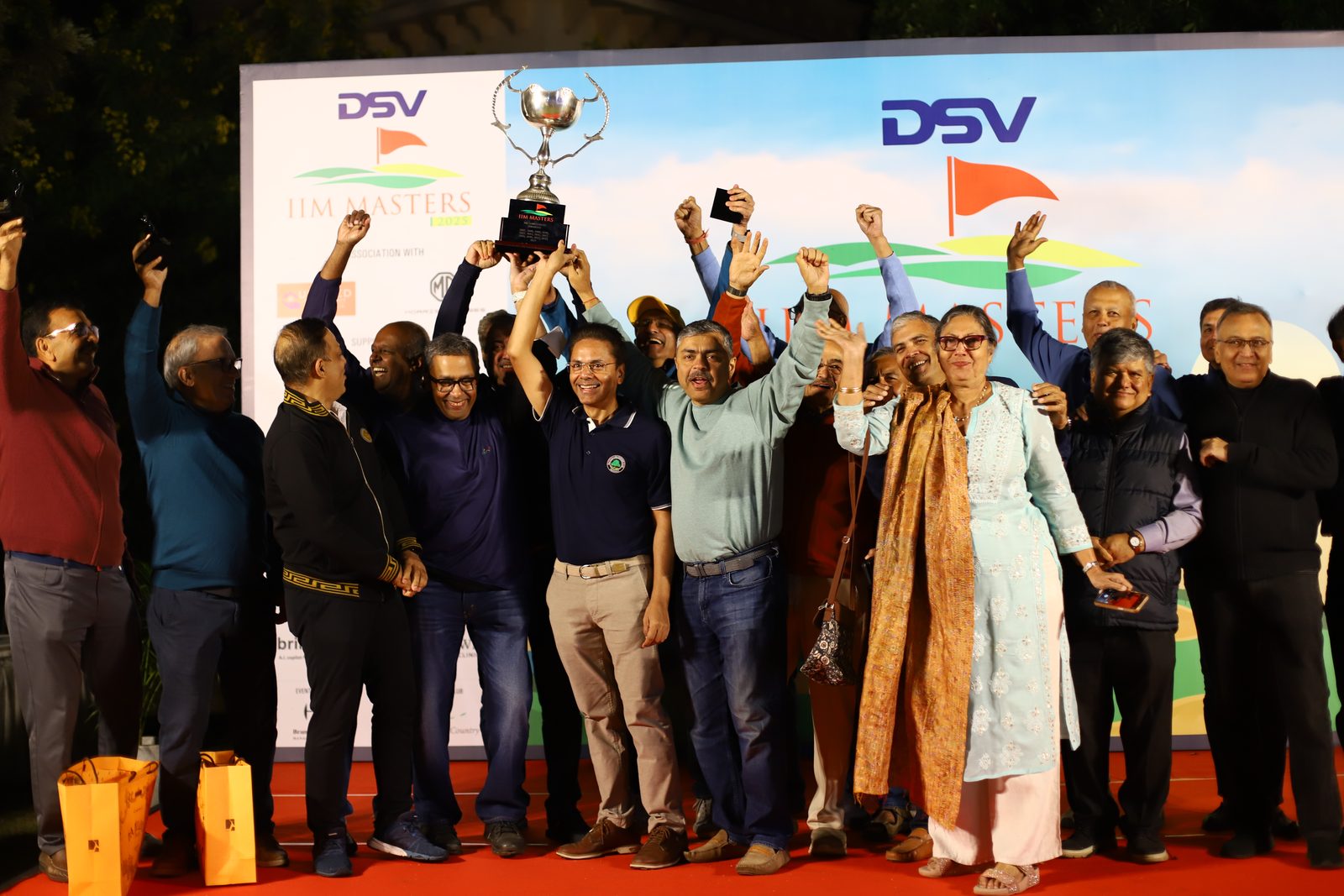 Trophy celebration
